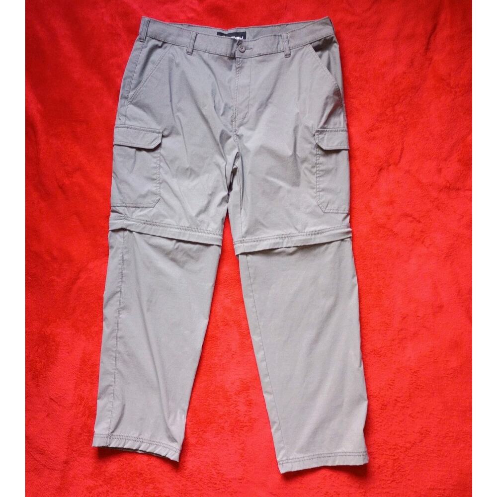 Denali Convertible Hiking Pants Mens 36x30 Cargo Outdoor Camping Trouser Gray